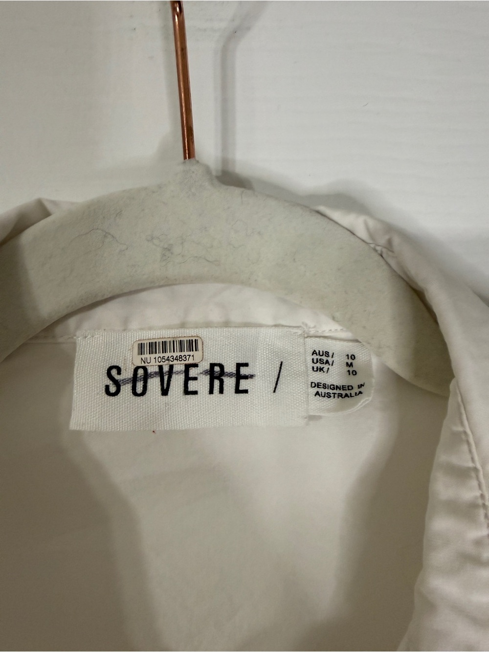 Sovere White Ruched Cotton Button-Up Top - Picture 3 of 7